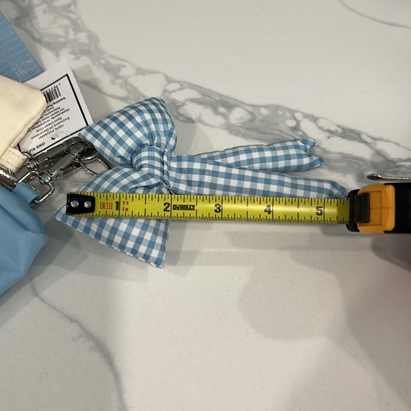 🎀Cute Blue Bow Double Wristlet Coin purse Keychain - Picture 9 of 16